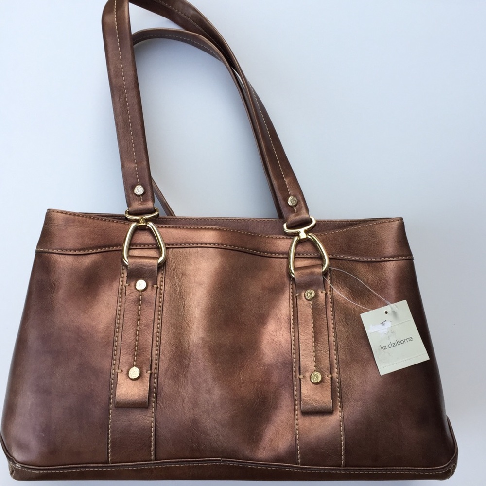 Liz Claiborne Copper shiny women’s handbag NWT